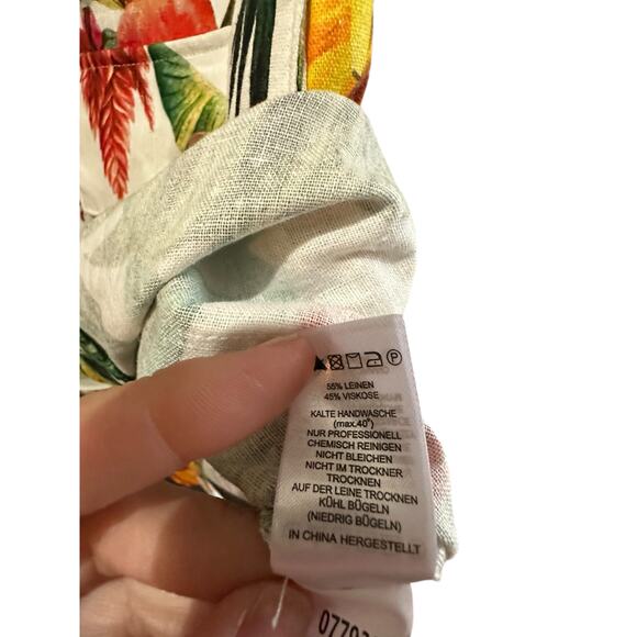 House of Harlow 1960 Women's Linen Blend Tropical Print Dress Size Small Revolve - Picture 6 of 9